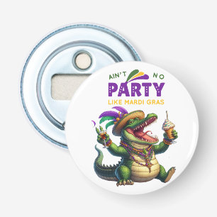 Happy Mardi Gras Alligator Bottle Opener