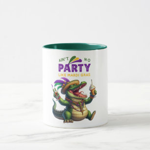 Happy Mardi Gras Alligator Mug