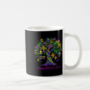 Happy Mardi Gras Bead Tree Carnival Women Men Kid Coffee Mug