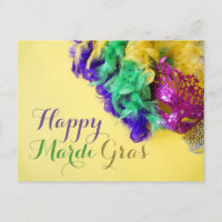 Happy Mardi Gras Beads Mask