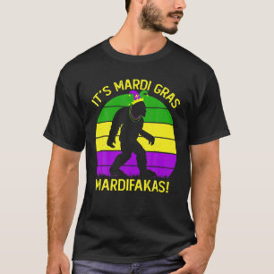 Happy Mardi Gras Bigfoot Lover Vintage Costume Par T-Shirt
