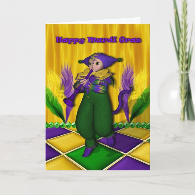 Happy Mardi Gras Card (Front)