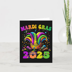 Happy Mardi Gras Carnival Mardi Gras 2025 Jester O Card