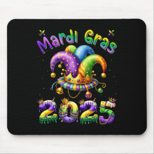 Happy Mardi Gras Carnival Mardi Gras 2025 Jester O Mouse Pad