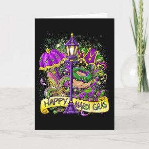 Happy Mardi Gras Carnival Matching Party Gift Kids Card