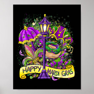 Happy Mardi Gras Carnival Matching Party Gift Kids Poster