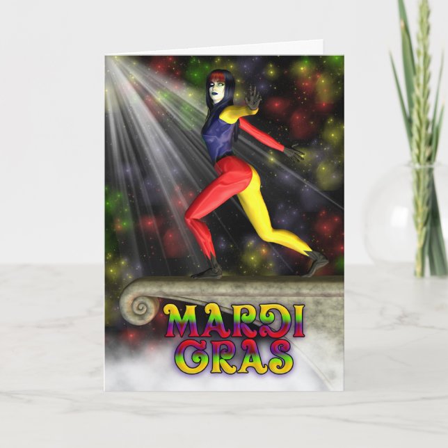 Happy Mardi Gras, Celebration Card (Front)