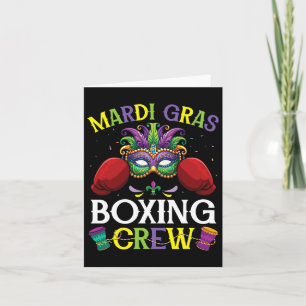 Happy Mardi Gras Day Boxing Crew Masked Player Fan Card