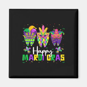Happy Mardi Gras Dental Squad Dentist Teeth Carniv Magnet