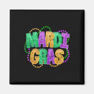 Happy Mardi Gras Fat Tuesday Carnival Festival Par Magnet