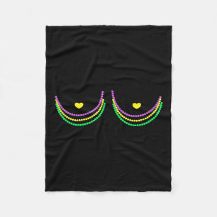 Happy Mardi Gras Funny Mardi Fleece Blanket