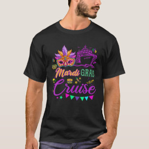 Happy Mardi Gras Mask Cruise Ship Party Costume T-Shirt