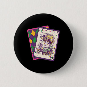 Happy Mardi Gras Tarot Card Louisiana Mardi Gras Q 6 Cm Round Badge
