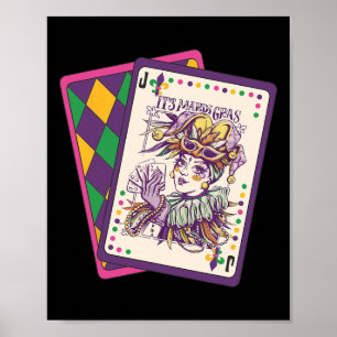 Happy Mardi Gras Tarot Card Louisiana Mardi Gras Q Poster