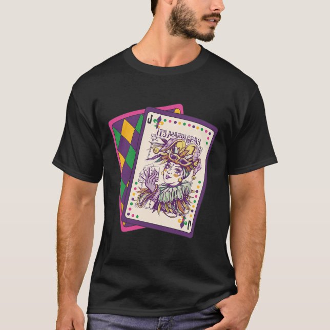 Happy Mardi Gras Tarot Card Louisiana Mardi Gras Q T-Shirt (Front)