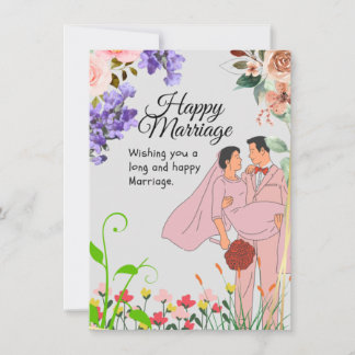 happy Marriage Wedding Card