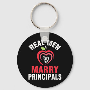 Happy Married Wedding Bride Groom Real Men Marry P Key Ring