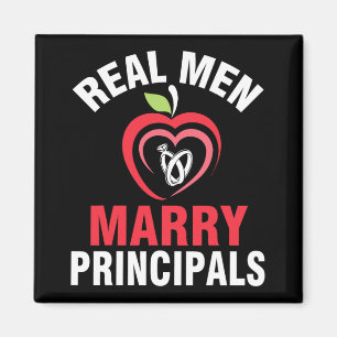 Happy Married Wedding Bride Groom Real Men Marry P Magnet