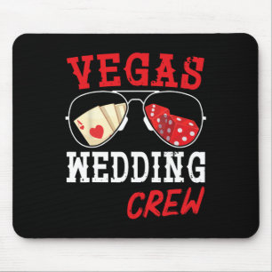 Happy Marry Bride Groom Husband And Wife Vegas Wed Mouse Pad