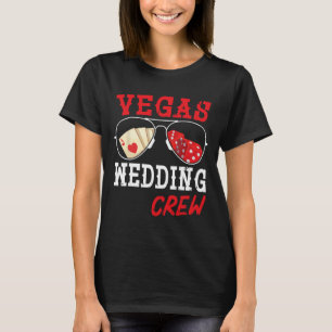 Happy Marry Bride Groom Husband And Wife Vegas Wed T-Shirt