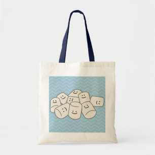 Happy Marshmallow buddies sticky puff sweet friend Tote Bag