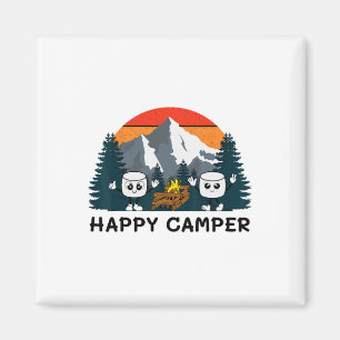 Happy Marshmallow Camper Ba Magnet