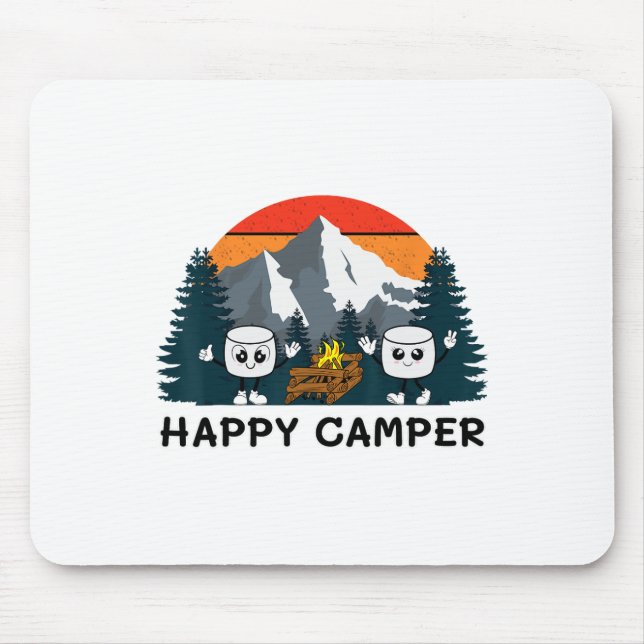 Happy Marshmallow Camper Ba  Mouse Pad (Front)
