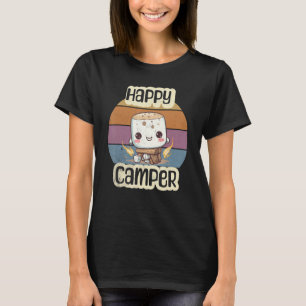 Happy Marshmallow Camper Cute Girls Kids Camp Camp T-Shirt