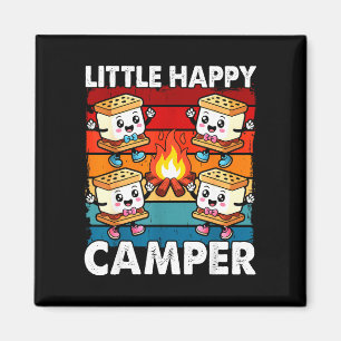 Happy marshmallow camper kids toddler boy cute magnet