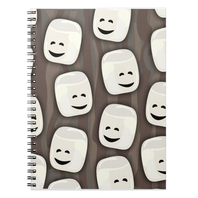 Happy Marshmallow Friends Pattern Notebook (Front)