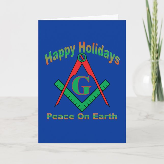 Happy Masonic Holidays Holiday Card (Front)