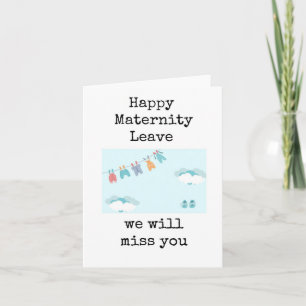 Happy Maternity Leave, Baby Clothesline Card