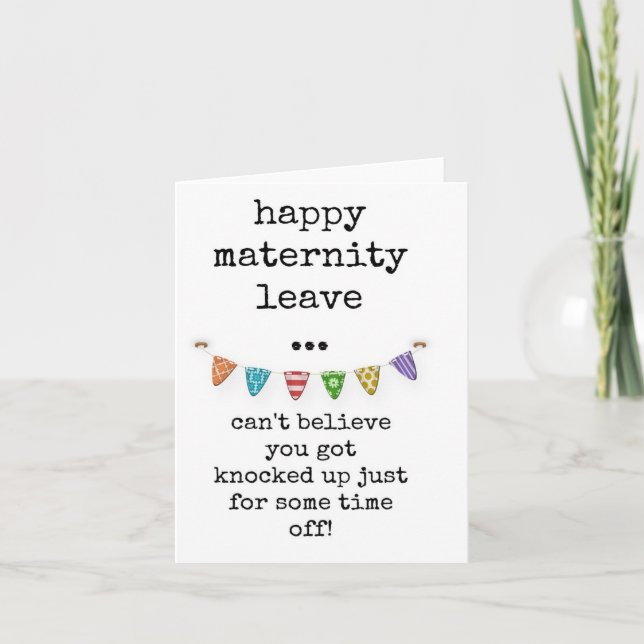 Happy Maternity Leave, Card (Front)