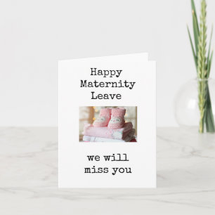 Happy Maternity Leave, Pink Booties Card