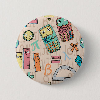 Happy Math 6 Cm Round Badge
