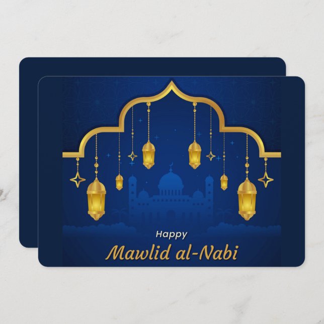 Happy Mawlid al-Nabi Holiday Card (Front/Back)
