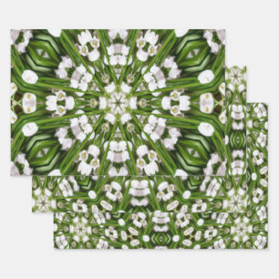 Happy May lily pattern Wrapping Paper Sheet