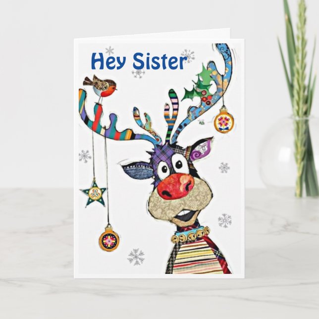 *HAPPY ME** SPENDING CHRISTMAS W/ SISTER HOLIDAY CARD (Front)