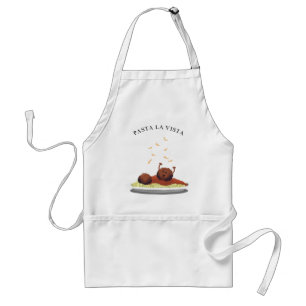 Happy Meatball "Pasta La Vista!" Standard Apron