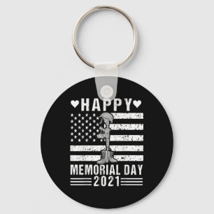 Happy Memorial Day 2021 Party Decorations Us Flag Key Ring