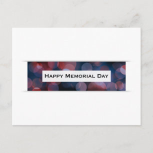Happy Memorial Day (bokeh) Postcard