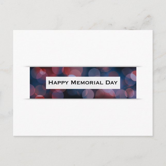 Happy Memorial Day (bokeh) Postcard (Front)