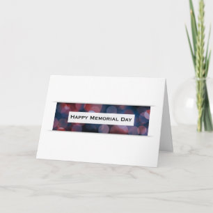 Happy Memorial Day (bokeh) Thank You Card