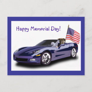 Happy Memorial day Boxer postcard