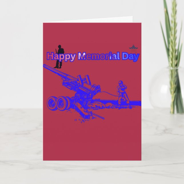 Happy memorial day crimson  card (Front)