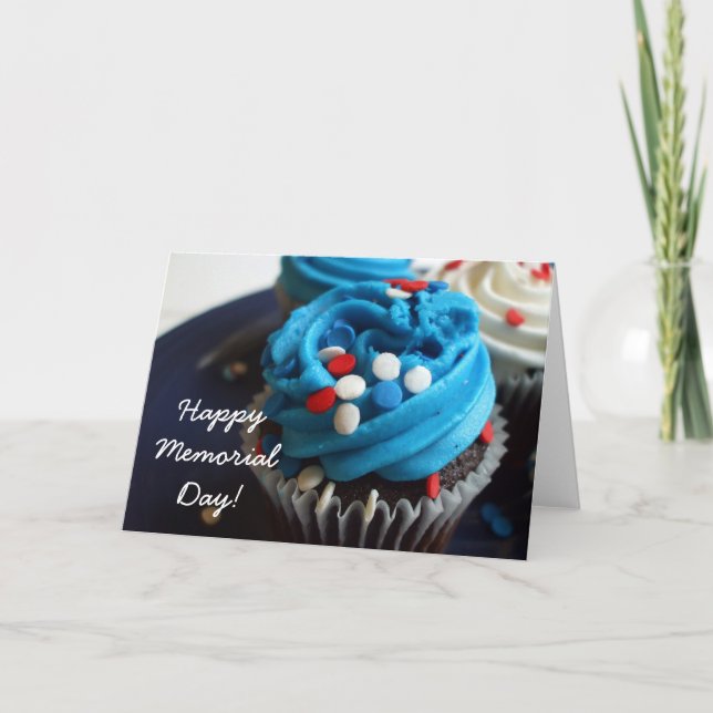 Happy Memorial day cupcakes greeting card (Front)