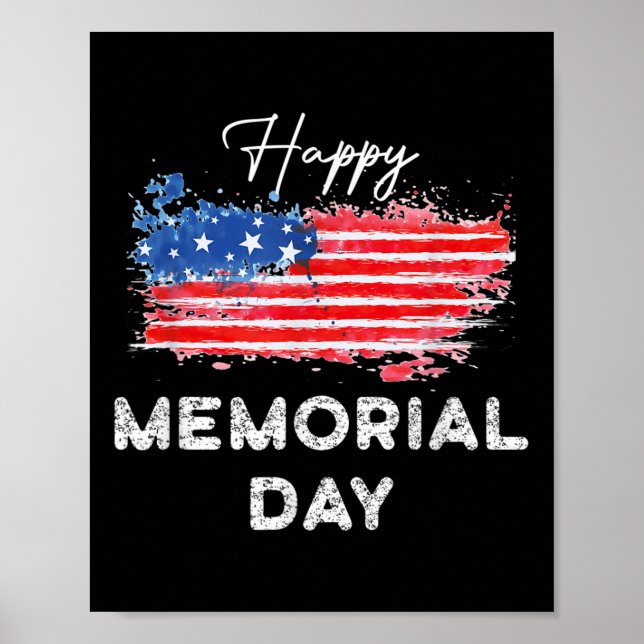 Happy Memorial Day Elegant Design  Poster (Front)