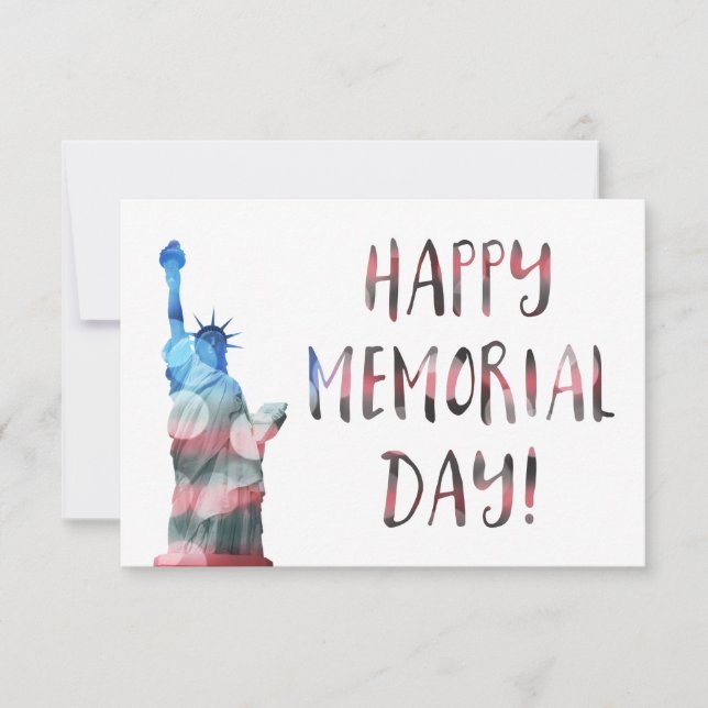 Happy Memorial Day (liberty bokeh) Invitation (Front)