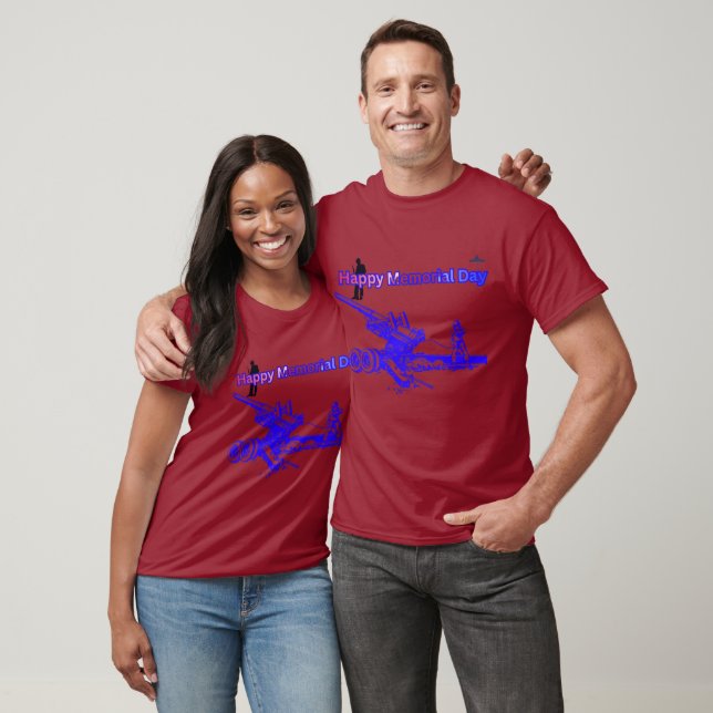 Happy memorial day maroon T-Shirt (Unisex)