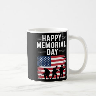 Happy memorial day, patriot flag veterans memorial coffee mug